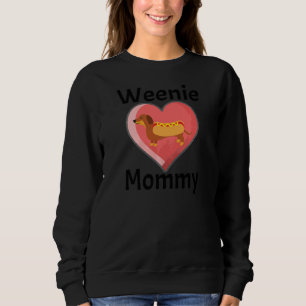 Womens Weenie Mamma Dachshund Wiener Dog Hjarta K T Shirt