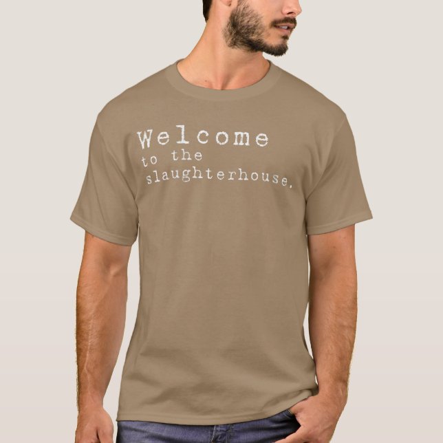 Womens Welcome to the slaughterhouse Halloween Hor T Shirt (Framsida)