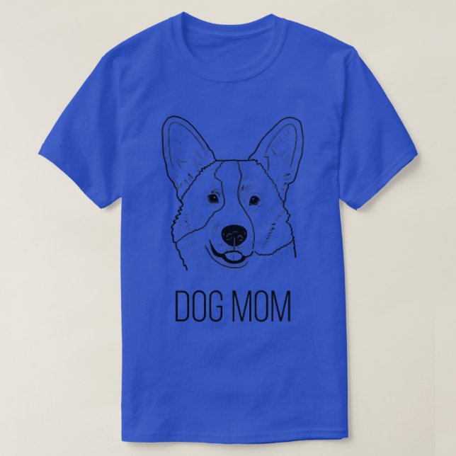 Womens Welsh Corgi Hund Mamma T Shirt (Design framsida)