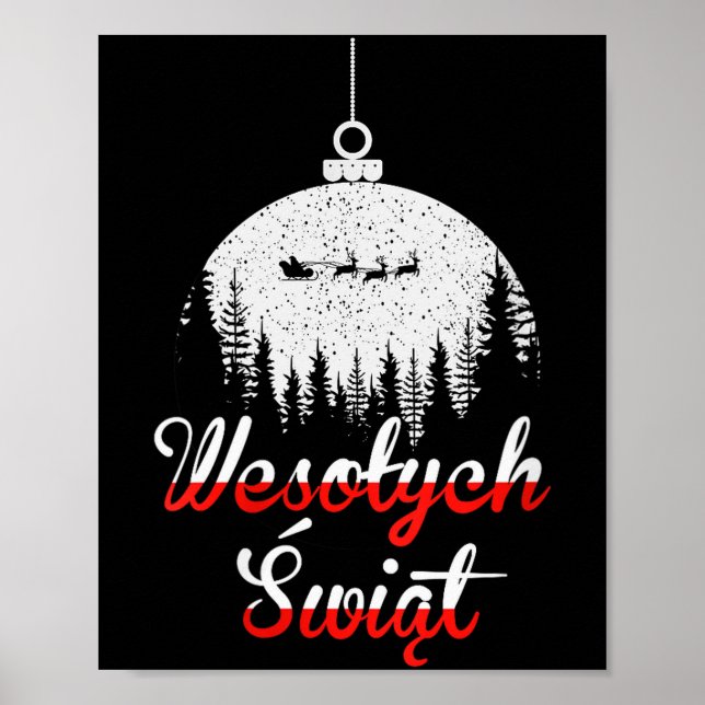 Womens Wesolych Swiat Lish Christmas Holiday V-nec Poster (Framsidan)