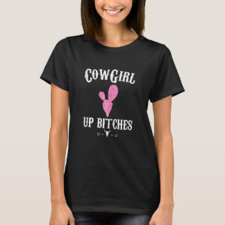 Womens Western Cowgirl Yeehaw Hippie Boho Cow Bull T Shirt