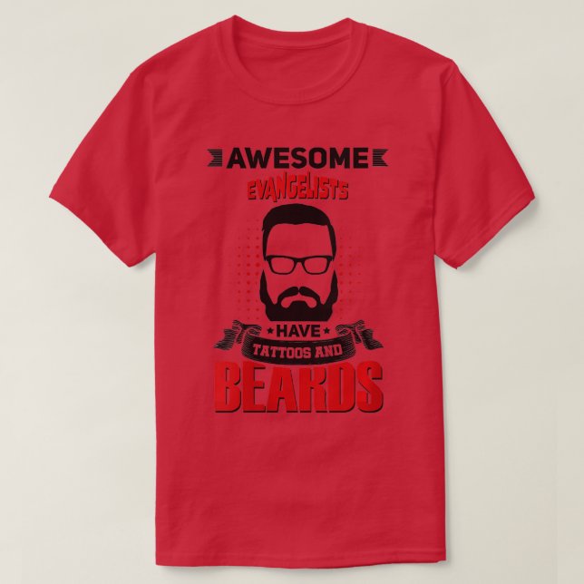 Womens Wh Fantastisk Evangelists vid Beard VNeck T Shirt (Design framsida)