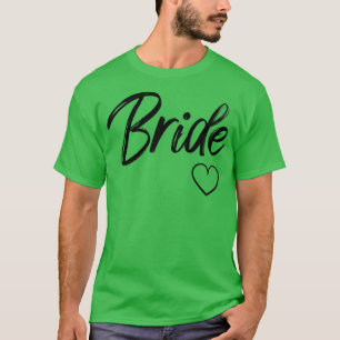 Womens White Bride Heart Bröllop Honeymoon Bachelo T Shirt