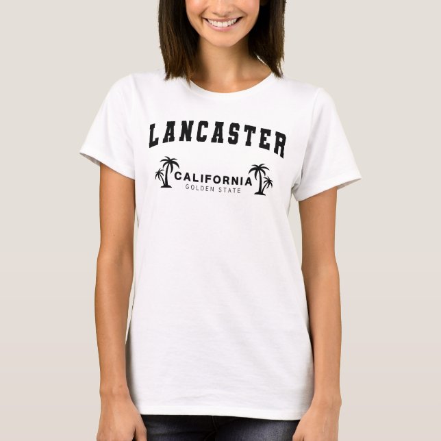 Women's White Lancaster, Kalifornien T Shirt (Framsida)