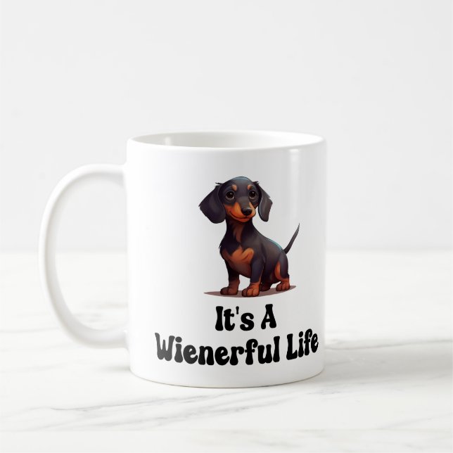 Womens Wiener Hund - det är ett generöst liv Kaffemugg (Vänster)