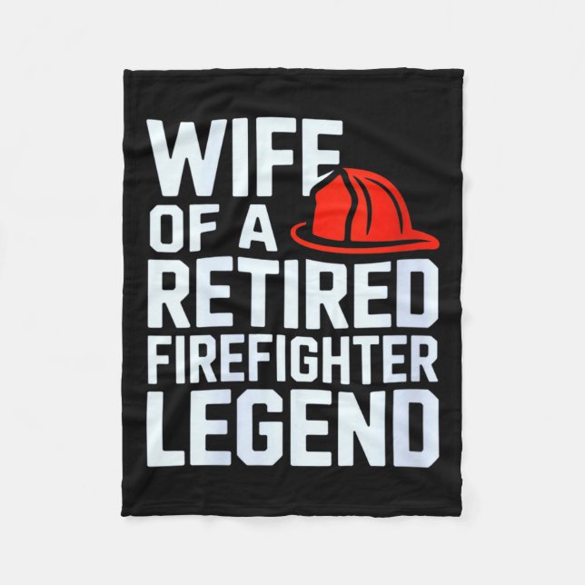 Womens Wife Of A Retired Firefighter Legend Proud  Fleecefilt (Framsidan)