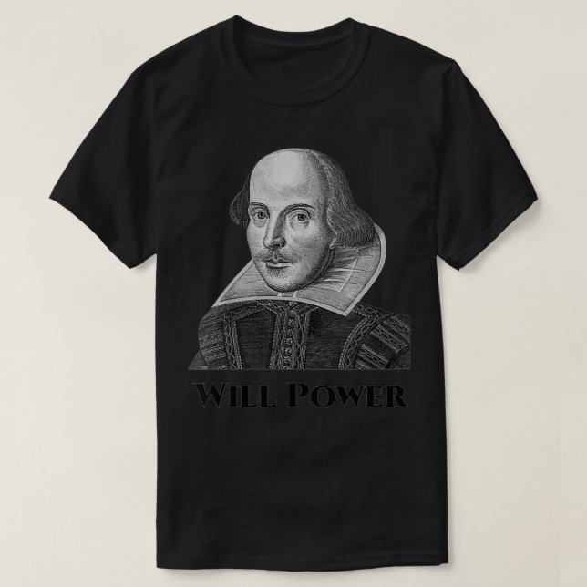 Womens Will William Shakespeare Pun Literary T Shirt (Design framsida)