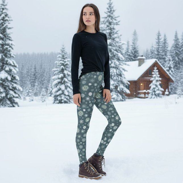 Women's Winter Print Leggings - Warm & Soft Pants  (Skapare uppladdad)