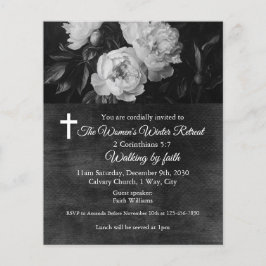 Women's Winter Retreat White Floral Church Flygblad