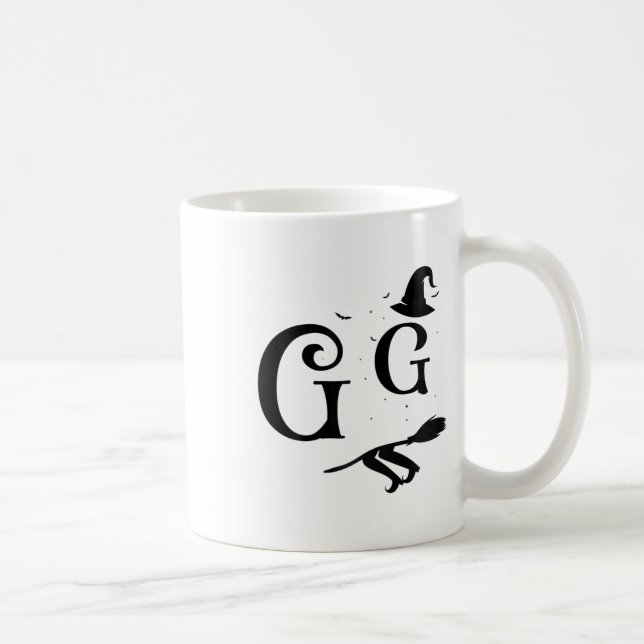 Womens Witch Hat Graphic Spooky Gg Funny Halloween Kaffemugg (Höger)