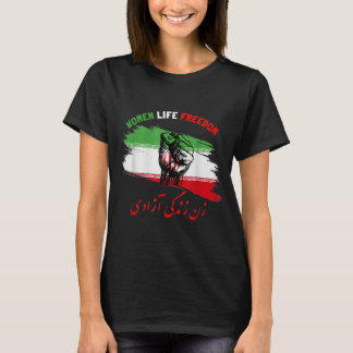 Womens Woman Life Freedom Zan Zendegi Azadi Iran T Shirt
