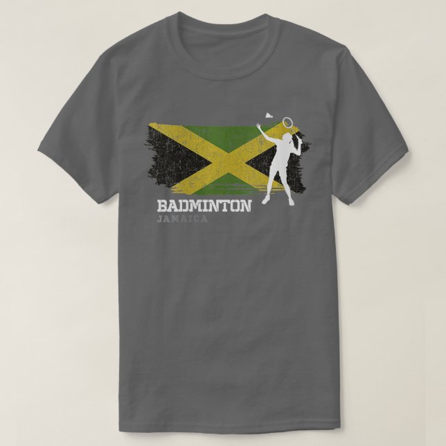 Womens Womens Badminton Jamaica Net Games Player B T Shirt (Design framsida)