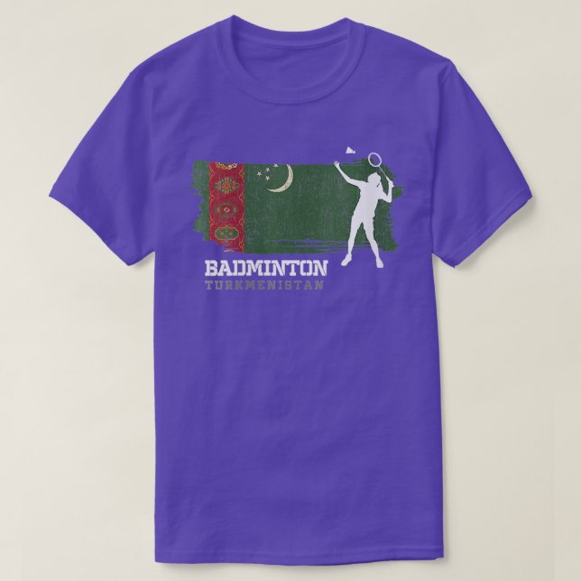 Womens Womens Badminton Turkmenistan Net Games Pla T Shirt (Design framsida)