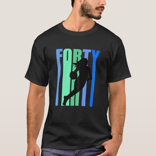 Womens Womens Basketball 40th Birthday Player Shoo T Shirt (Framsida)