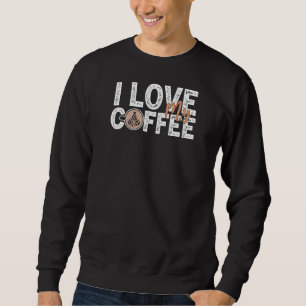 Womens Womens Coffee Quote Barista Coola Coffee Lång Ärmad Tröja