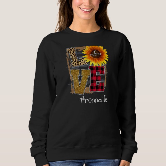 Womens Womens Kärlek Nonnalife Solros Leopard T Shirt (Framsida)