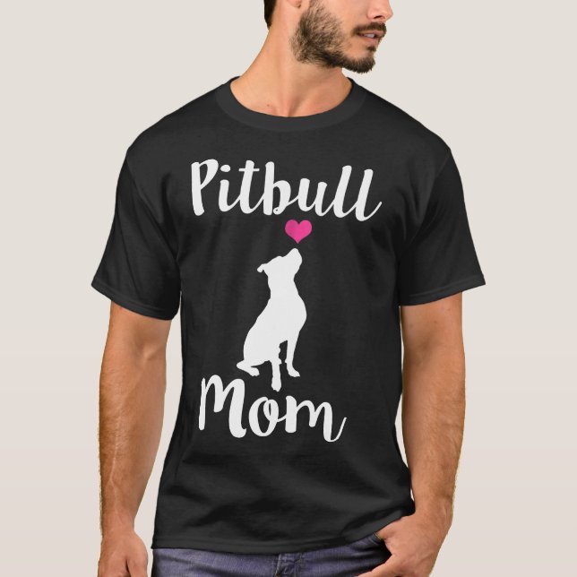 Womens Womens Pitbull Mamma Pit Bull Dog Mamma Gif T Shirt (Framsida)
