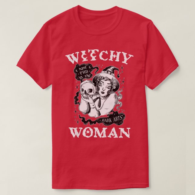 Womens Womens Witch Wiccan Pagan Woman Witchy Prem T Shirt (Design framsida)