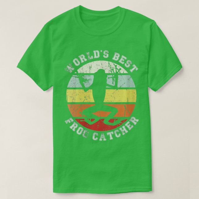 Womens Worlds best grog catcher Frog Hunter VNeck T Shirt (Design framsida)