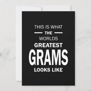 Womens Worlds Grams Grandma Gift Inbjudningar