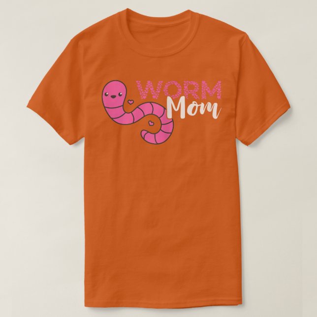Womens Worm Farmer Mom Mother Vermiculture Red Wig T Shirt (Design framsida)