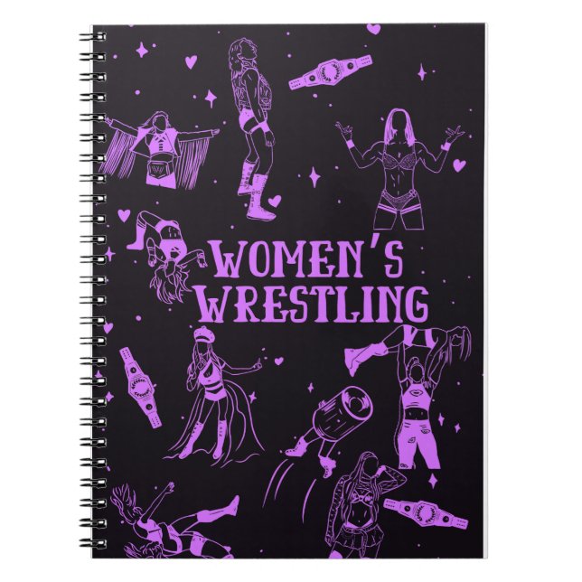 Women's Wrestling Fan Notebook Journal Anteckningsbok (Framsidan)
