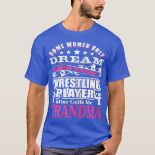 Womens WRESTLING Grandma Funny bomull t Shirt