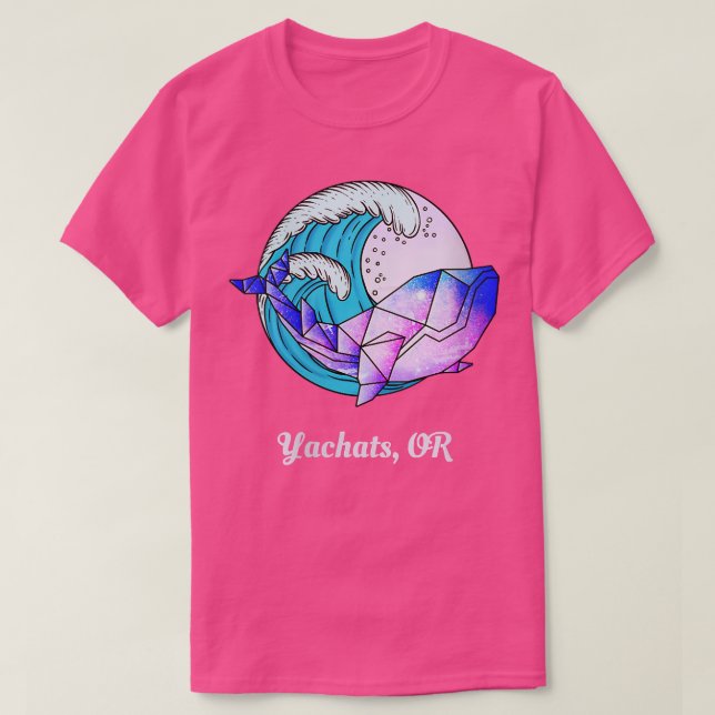 Womens Yachats ELLER Japansk Paint Geometric Orca  T Shirt (Design framsida)
