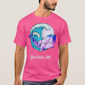 Womens Yachats ELLER Japansk Paint Geometric Orca T Shirt