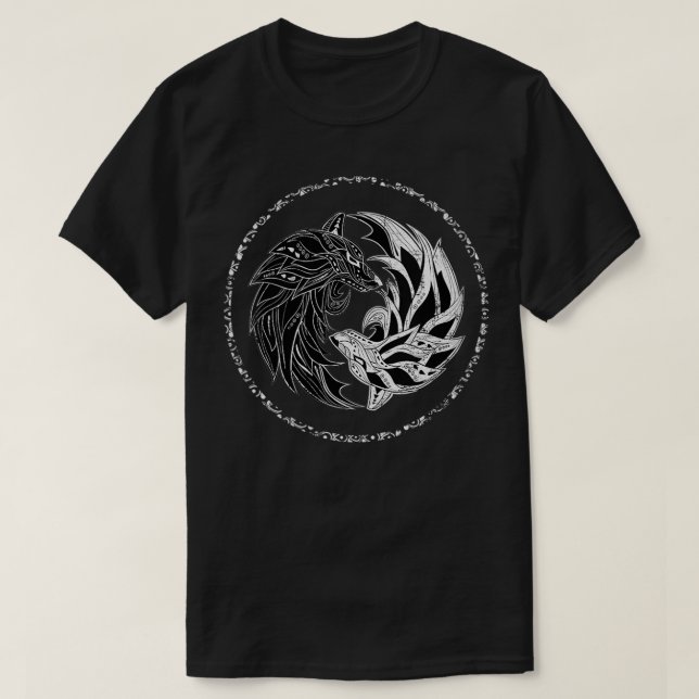 Womens yin yang Vargars Varg, yinyang Tai Chi, Qi  T Shirt (Design framsida)