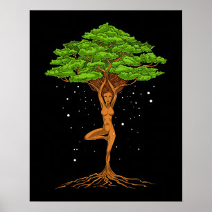 Womens Yoga Livets träd Poster