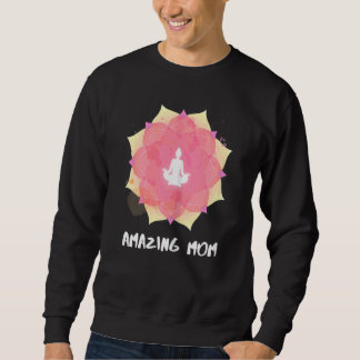 Womens Yoga Mamma Mors dag Mandala 3 Lång Ärmad Tröja