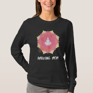 Womens Yoga Mamma Mors dag Mandala 3 T Shirt
