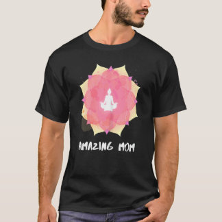 Womens Yoga Mamma Mors dag Mandala 3 T Shirt