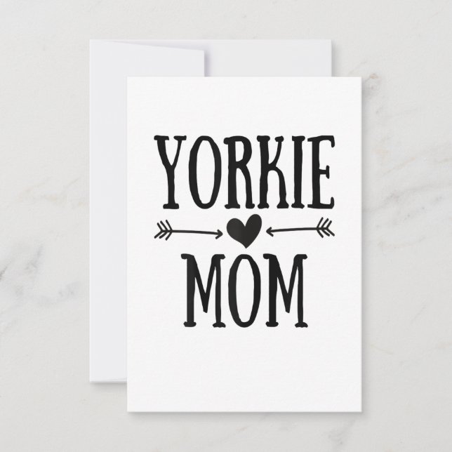 Womens Yorkie Mamma Funny Yorkshire Terrier Gifts OSA Kort (Framsida)