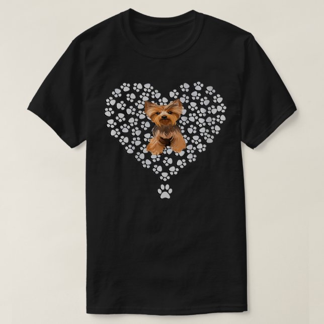Womens Yorkshire Terrier Älskare Hund Tass Design  T Shirt (Design framsida)