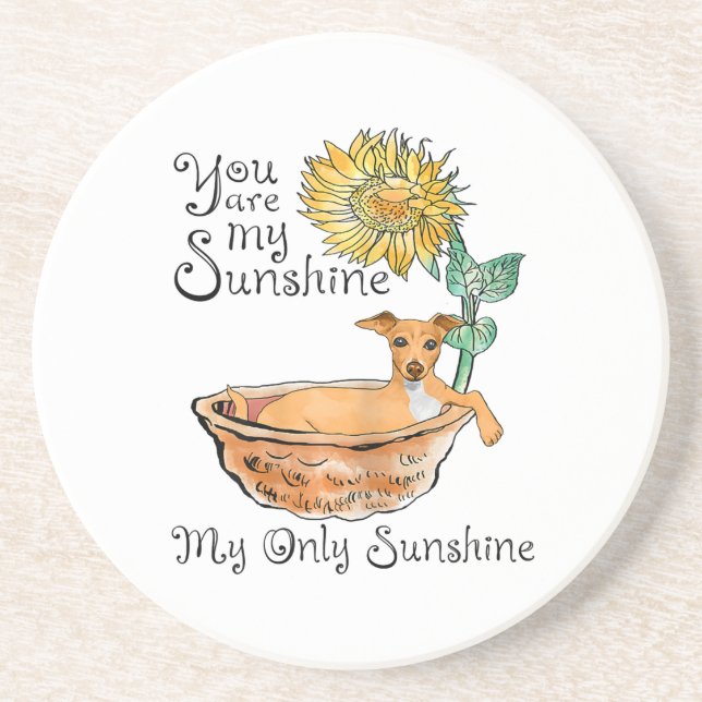 Womens You Are My Sunshine Italian Greyhound Underlägg (Framsidan)