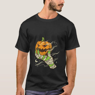 Womens Zombie Hand Pumpkin Jackolantern Retro Vint T Shirt