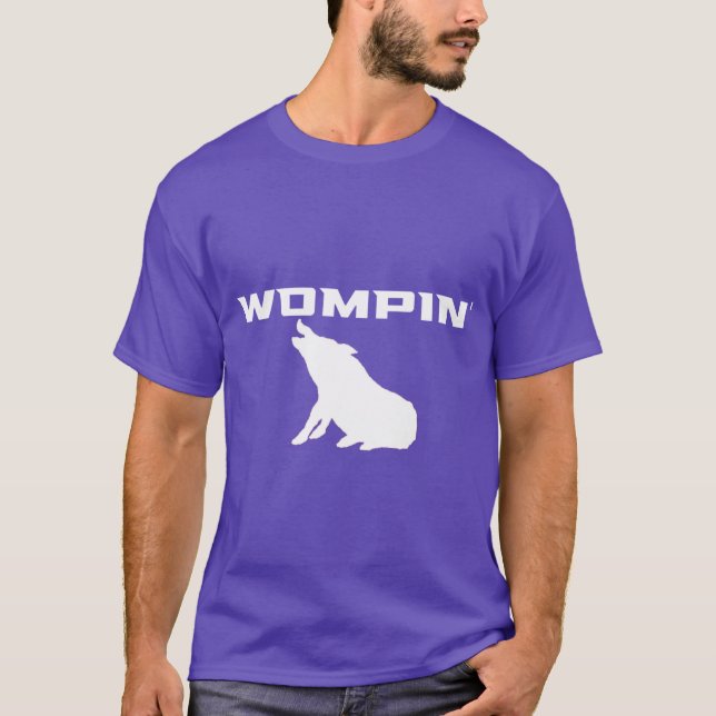 WOMPIN vit överdimensionerad T Shirt (Framsida)