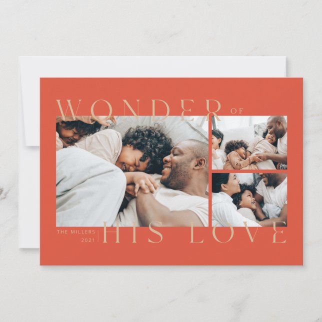 Wonder of His Love Christmas Card Julkort (Framsida)
