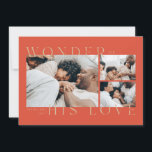 Wonder of His Love Christmas Card Julkort<br><div class="desc">A three-photo Christmas card features minimalism typography and religious greetings.</div>
