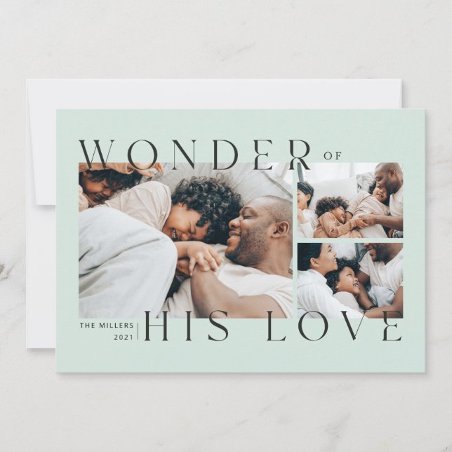 Wonder of His Love Christmas Card Julkort (Framsida)