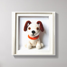 Wonder Wall Art Loyal Virkad Valp Canvastryck