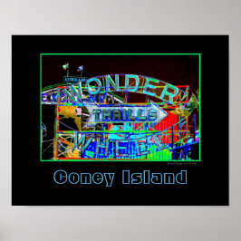 'Wonder Wheel Thrills' Psykedelisk Affisch