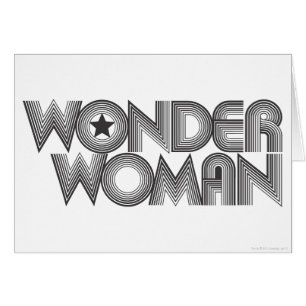 Wonder Woman B&W-logotyp 3 Hälsningskort