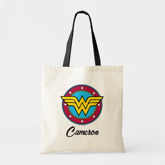 Wonder Woman | Circle & Stars Logo Tygkasse (Framsidan)