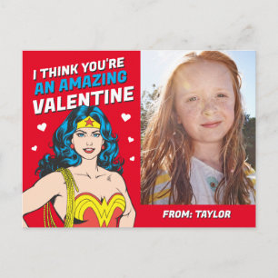 Wonder Woman Glad Alla hjärtans dag Vykort