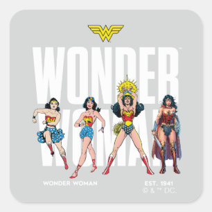 Wonder Woman Legends Forever Grafik Fyrkantigt Klistermärke