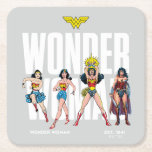 Wonder Woman Legends Forever Graphic Underlägg Papper Kvadrat<br><div class="desc">Legends are Forever with this iconic Wonder Woman graphic celebrating the different eras of our favorite Amazonian Warrior! Grab this on a fun graphic tee,  wall art,  or many more customizable Zazzle products perfect for gifting or treating yourself!</div>