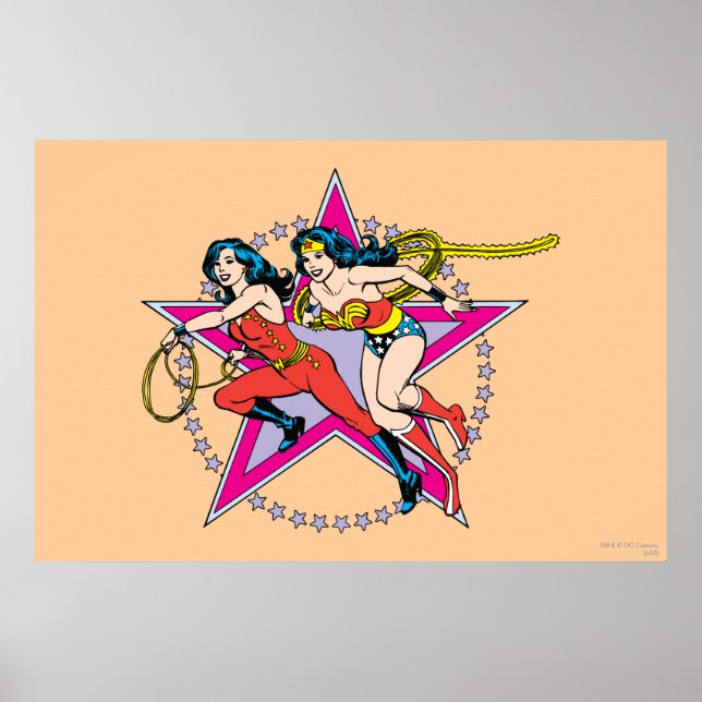 Wonder Woman Star Background Poster (Framsidan)